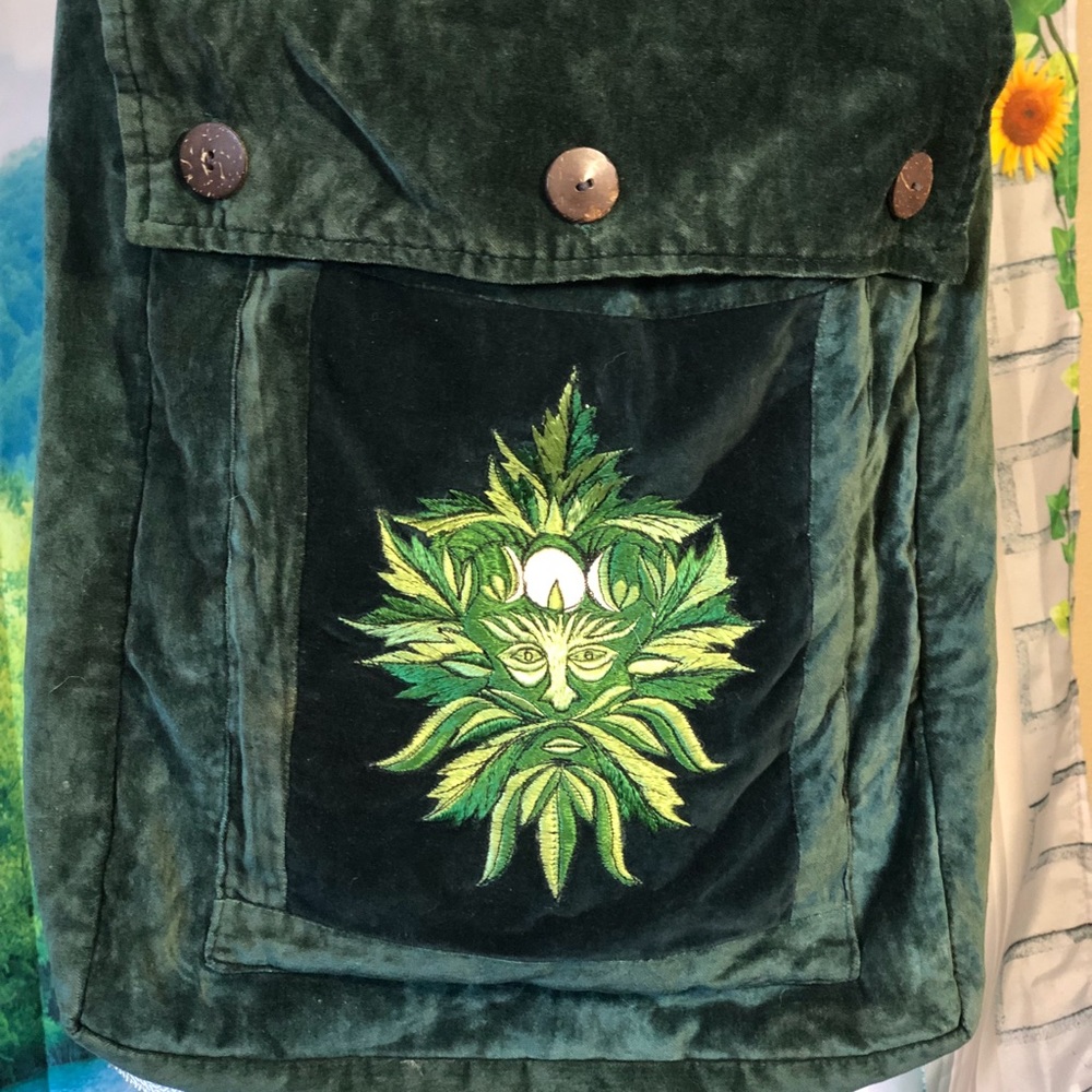 Gypsy Rose plush green Forest Man bag